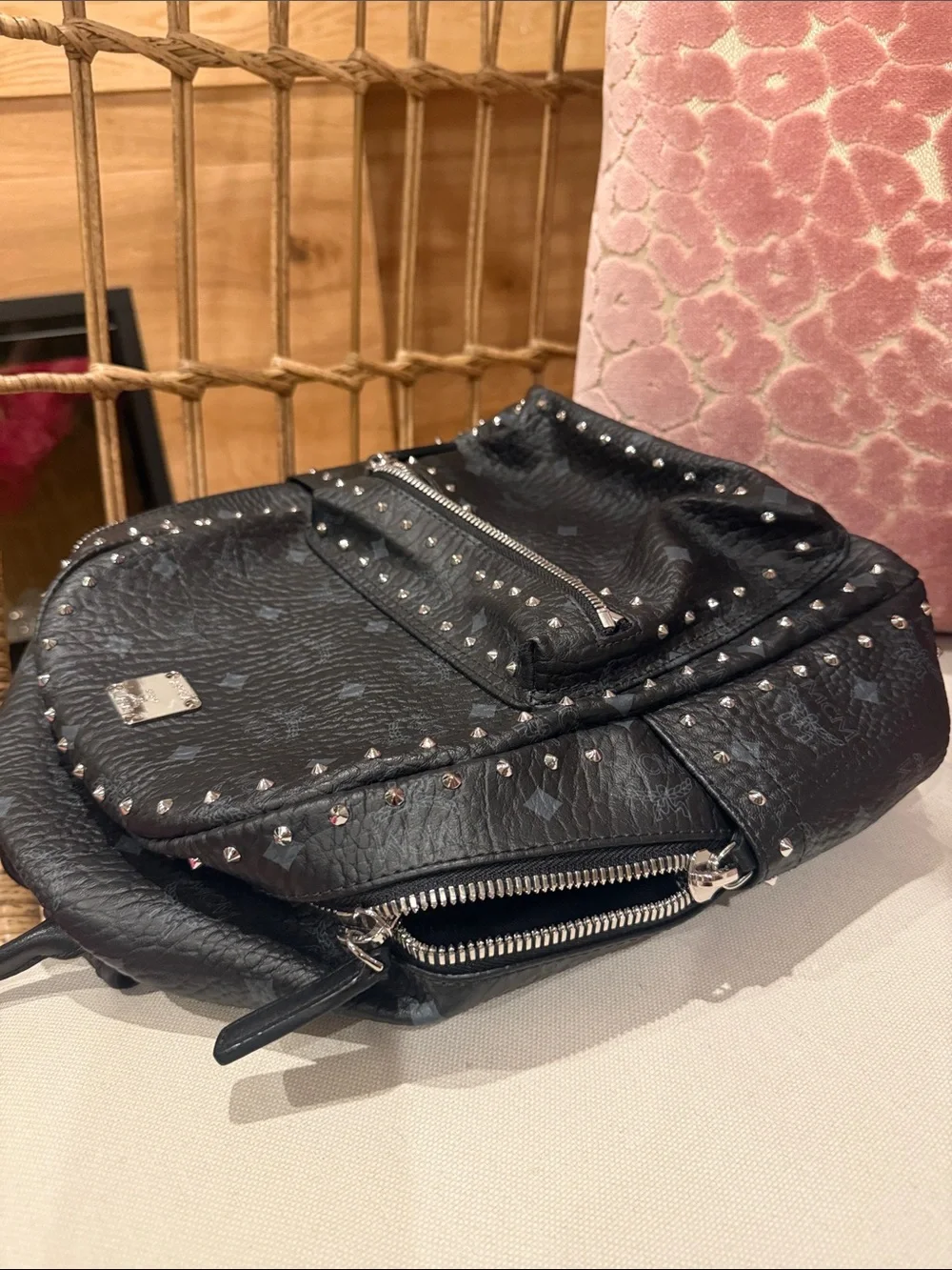 MCM studded backpack